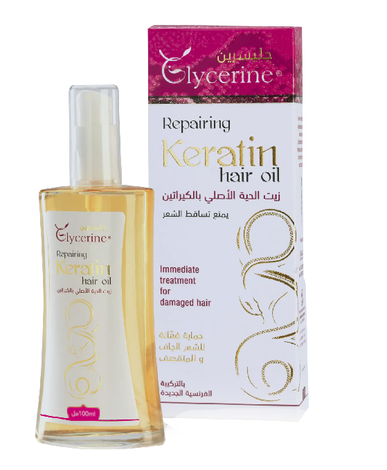 GLYCERINE REPAIRING KERATIN HAIR  OIL 100ML 