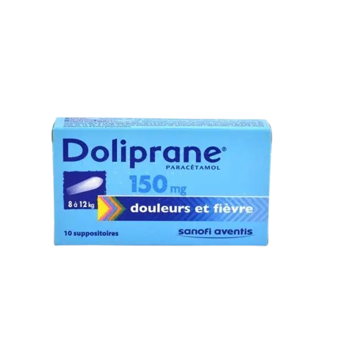 DOLIPRANE 150MG 10 SUPP