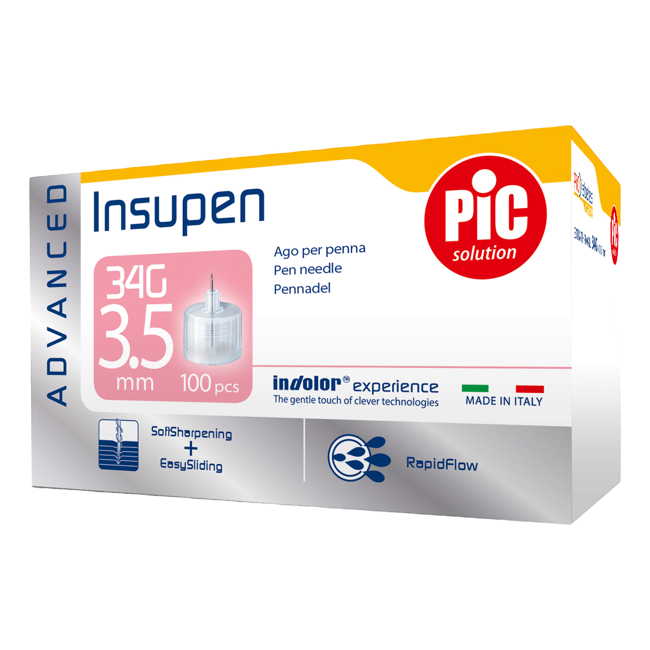 Insupen pen needles G34x3.5 mm