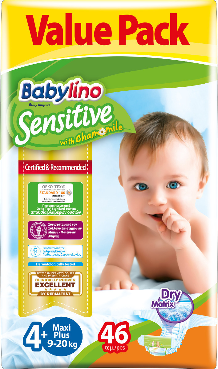 BABYLINO NO 4+ 9-20KG 46PCS