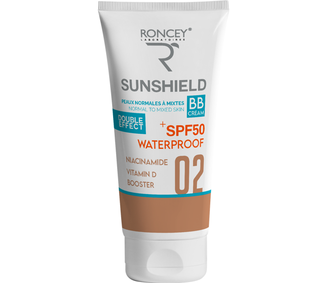 RONCEY SUNSHIELD SPF50+ WATERPROOF MIXED SKIN 02 INVISIBLE 50ML 